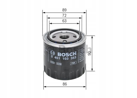 BOSCH 0 451 103 353 FILTRE HUILES