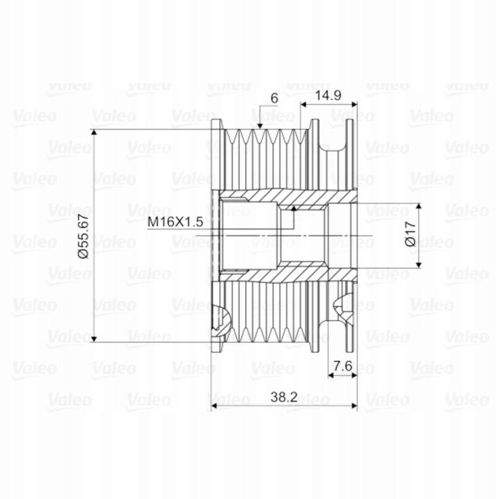 ALTERNATEUR EMBRAYAGE UNIDIRECTIONNEL VALEO 588044