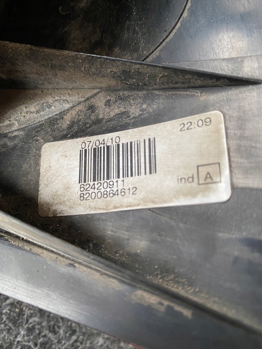 PHARE GAUCHE ARRIÈRE DACIA LOGAN I MCV INSERT 8200864612 62420911