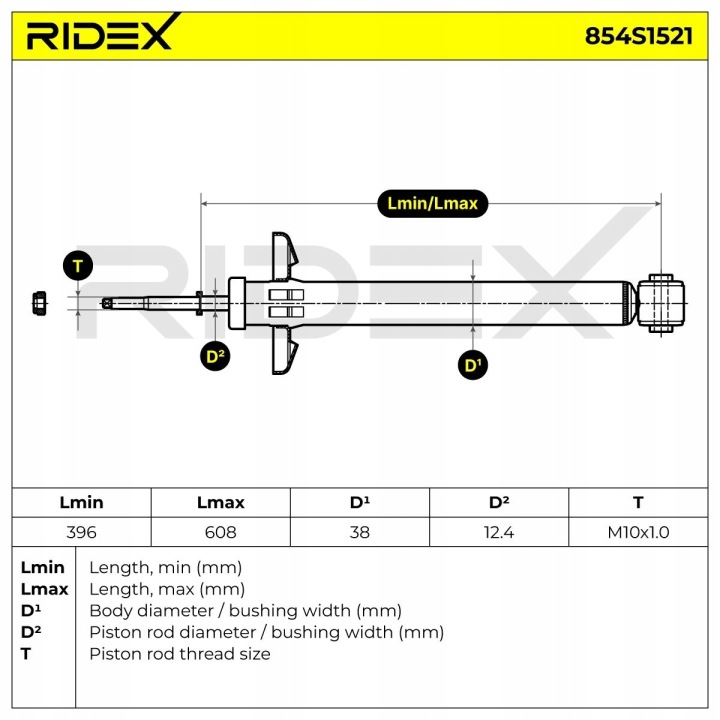 2 CV AMORTISSEUR RIDEX 854S1521 AMORTISSEUR PODTRZYMUJACY RESSORTS KIT ARRIÈRE