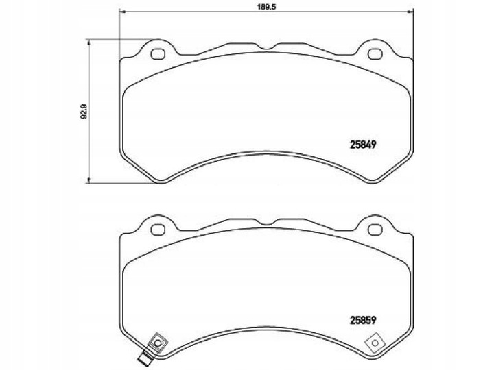 ZAPATAS PARTE DELANTERA CHEVROLET CAMARO 2.0 6.2 12-15 CORVETTE C7 6.2 14- 