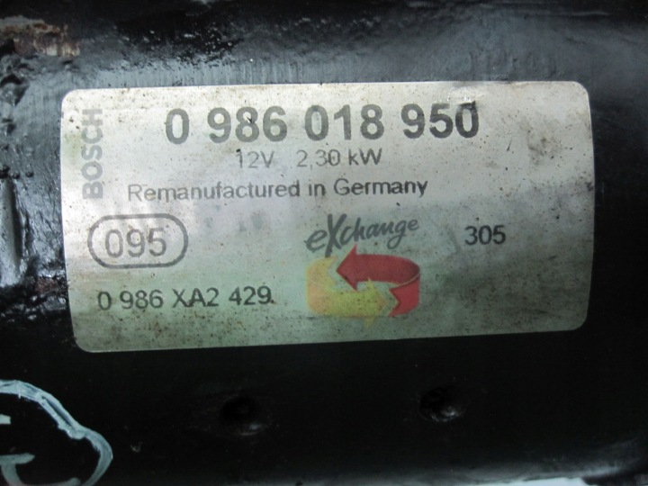 IVECO 2.3 HPI F1AE0481B 116KM 06R DÉMARREUR 0986018950 0986XXA2429