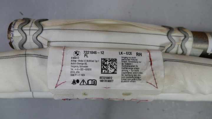 BMW F20 F30 RIDEAU SÉCURITÉ DROITE AIRBAG 7221046