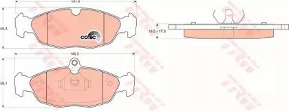 TRW GDB1040 ZAPATAS HAMULC. OPEL ASTRA F, CORSA B 