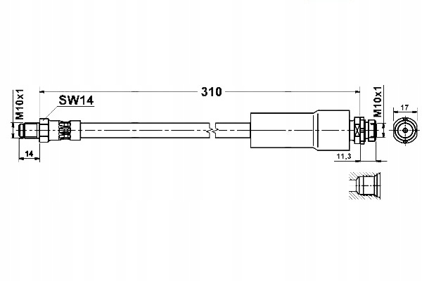 ATE 83.6188-0311.3 CABLE DE FRENADO ELÁSTICO 