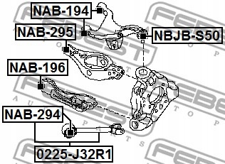 FEBEST NAB-295 BLOQUE SILENCIOSO PALANCA / BOLSA PALANCA 