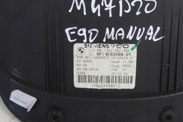 TABLEAU DE BORD COMPTEUR BMW E90 M47D20 MANUEL 6983488