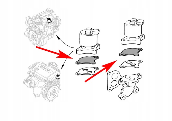 AT-EGR-504/3 BRIDA CIEGA DE VÁLVULA EGR OPEL ASTRA F/G CORSA 1.4 1.6 