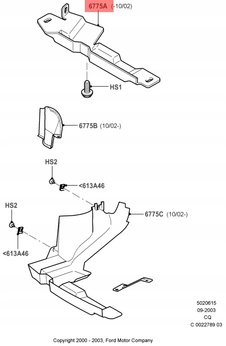 PROTECTION MOTEUR FORD KA OE 1012834