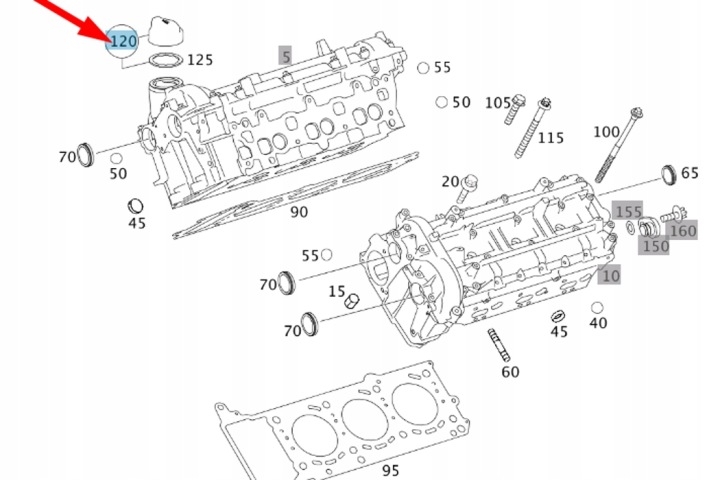 MERCEDES-BENZ ML W164 BOUCHON GOULOTTE DE REMPLISSAGE HUILES NEUF ORIGINAL A0000101585