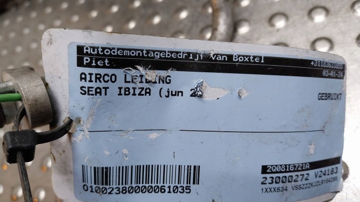 FIL CLIMATISATION 2Q0816721A FABIA IV 6VA POLO VI 2G IBIZA V 6F 1.0TSI