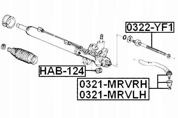 BARRA KIEROWNICZY HONDA CONTROL REMOTO YF1 2003-2007 US FEBEST 