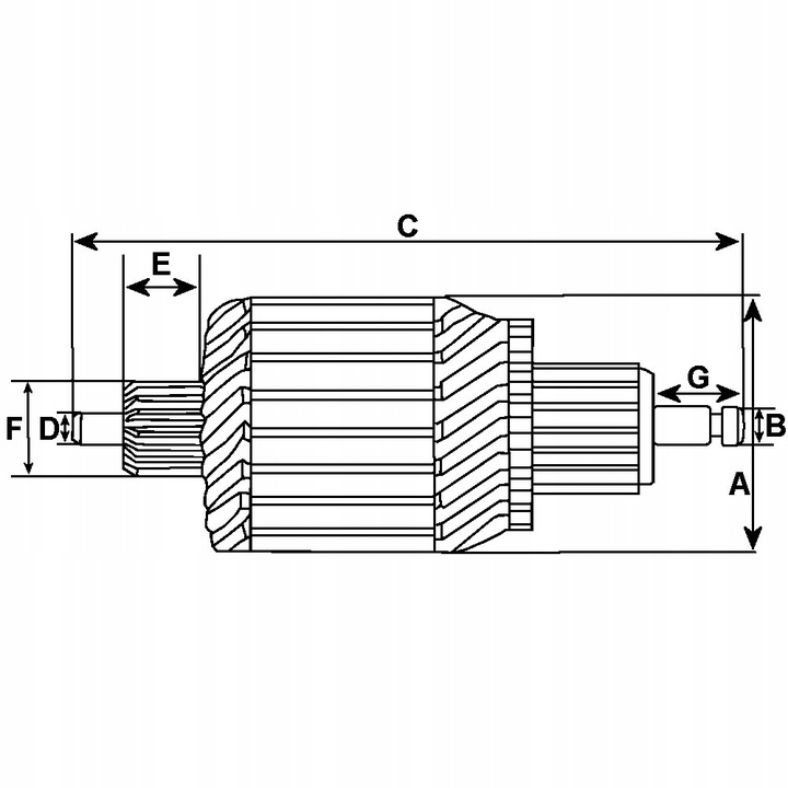 335177 ROTOR ARRANCADOR BOSCH 12V 1.1/1.8KW 