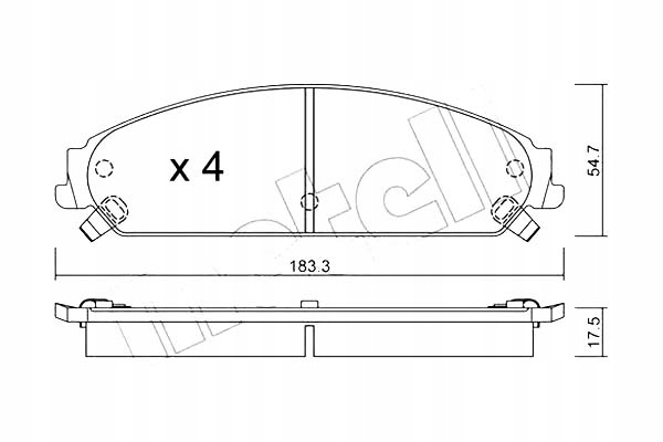 SABOTS DE FREIN DE FREIN CHRYSLER 300C 04- METELLI photo 2 - milautoparts-fr.ukrlive.com