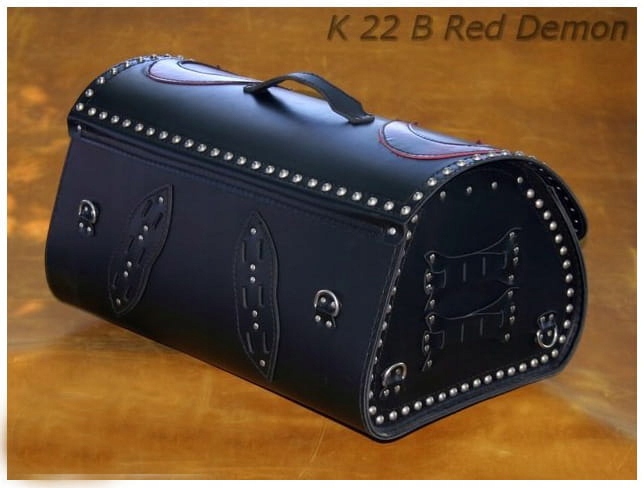 KUFERIS ODINIS MOTOCIKLINIS K22B RED DEMON+GRATIS nuotrauka 8