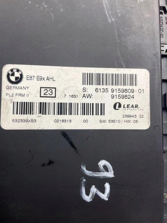 MODULE DE COMMANDE D'ÉCLAIRAGE BMW 3 COUPÉ (E92) 5323396B3 3.0L GASOLINE 2008