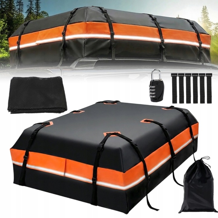 HYDROFUGE SAC SUR TOIT VOITURES AVEC TAPIS ANTIDÉRAPANT COFFRE DE TOIT 600L
