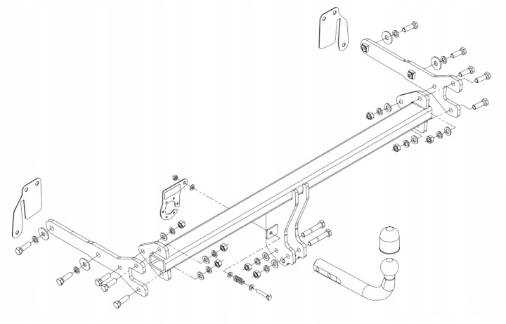 TOYOTA C-HR 2016-2027 +FL+HYBRID CROCHET ATTELAGE +MODUL7PIN WIAZKA+ADAPTER
