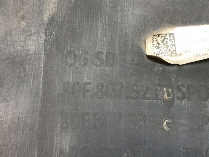 AUDI Q5 19- SPOILER PARE-CHOCS ARRIÈRE 80F807521B