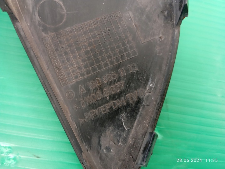 GRILLE PARE-CHOCS AVANT LH+RH PAIRE MERCEDES A1698851222 A1698851122