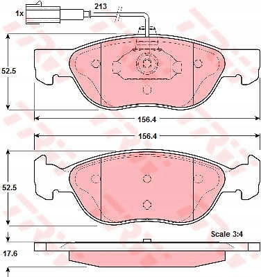 DISCOS ZAPATAS PARTE DELANTERA TRW ALFA 145 