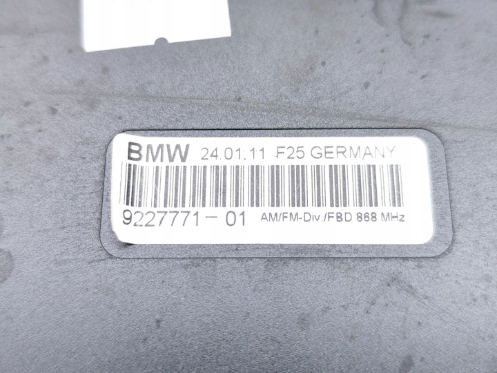 BMW X3 AMPLIFICATEUR ANTENNES 2011 SUV 4/5DR 9227771 (10-14) DIESEL 20D XDRIVE