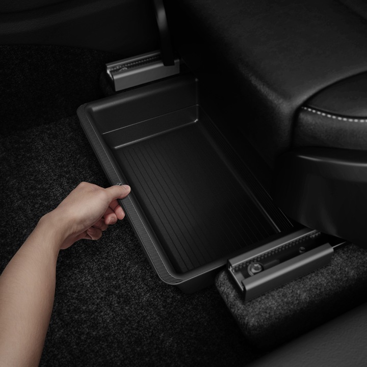 ORGANISEUR SOUS SIÈGE PASSAGER VERS TESLA MODÈLE Y, DUR SUR VELCRO SPIGEN