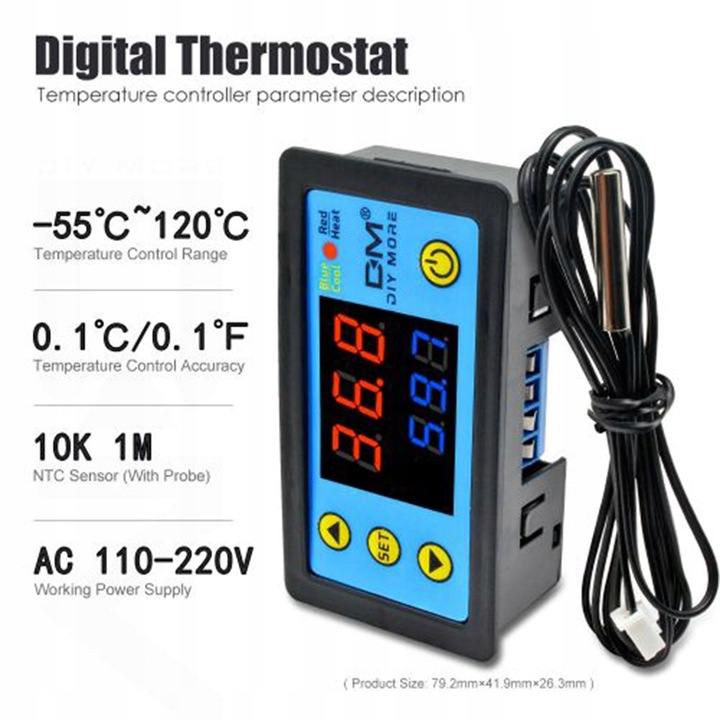 DIGITAL REGULADOR TEMPERATURA 220 V TERMOREGULADOR 