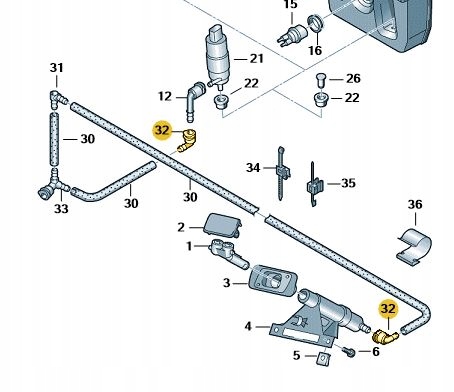 CONECTOR BOMBA DE LAVAPARABRISAS AUDI VW 1J0955665E ASO 