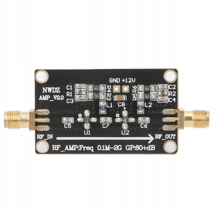 LNA 0.1M-2G AMPLIFICATEUR SZEROKOPASMOWY RF 60DB