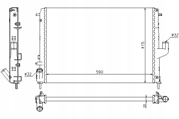 NISSENS NISSENS 637613 CHLODNICA, SISTEMA DE REFRIGERACIÓN DEL MOTOR 