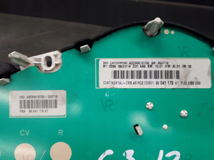 98041179XT COMPTEUR COMPTEUR CITROEN C3 II LIFT 13-16 1.2B