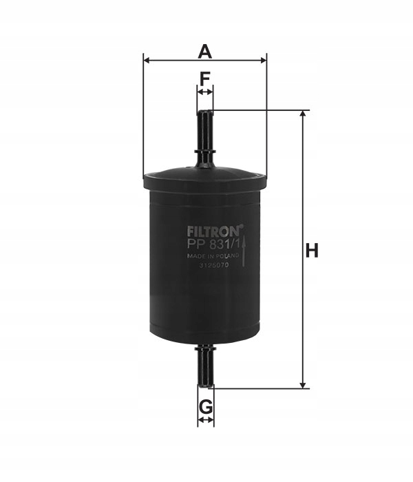 FILTRE CARBURANTS ESSENCE PP831/1 FILTRE