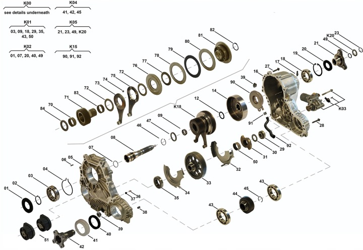 JOINTS D'ÉTANCHÉITÉ PIÈCES BOÎTE DISTRIBUTION VTG RÉDUCTEUR DE VITESSE BMW ATC400 XDRIVE