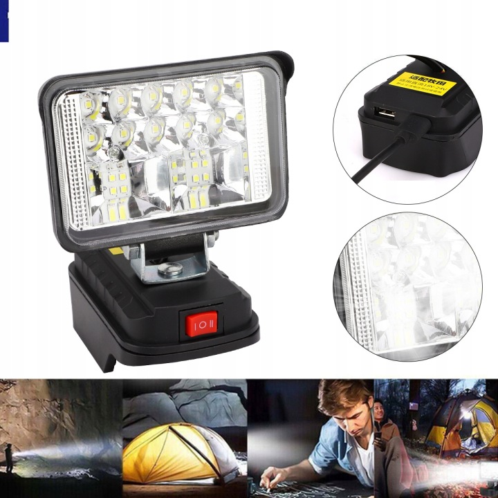 PHARE VERS 418V PHARES ANTIBROUILLARD AMPOULE TRAVAILLÉ PRO 18 LED 48W+2 USB