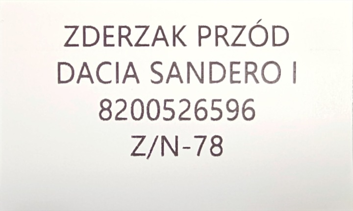 NEUF ORIGINAL PARE-CHOCS AVANT DACIA SANDERO I 2008-2012 [STEPWAY]