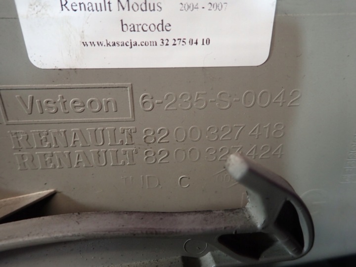 RENAULT MODUS 04-07 BOÎTE À GANTS PASSAGER 8200327418