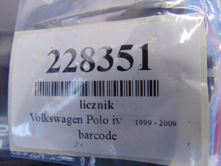 VOLKSWAGEN POLO IV HAYON 1.2 12V COMPTEUR 6Q0920800P