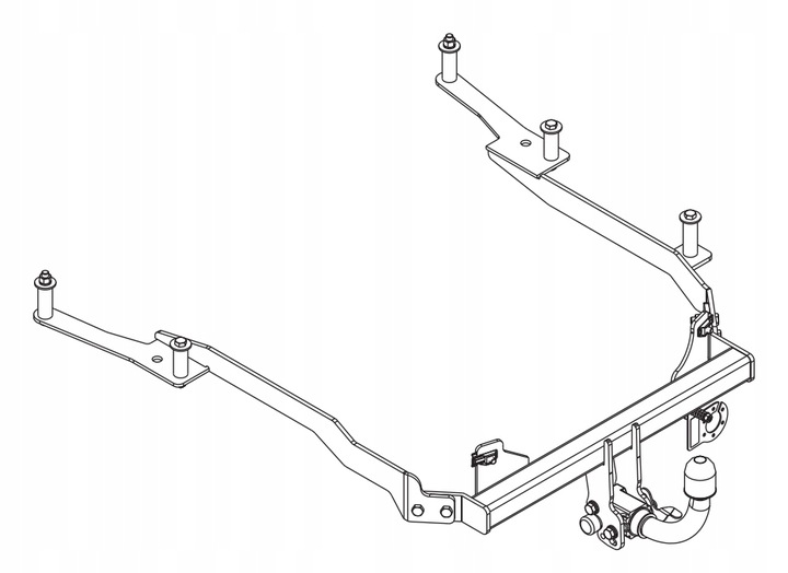 BARRA DE REMOLQUE GANCHO DE REMOLQUE WYPINANY F36A PARA PEUGEOT 607 2000- 