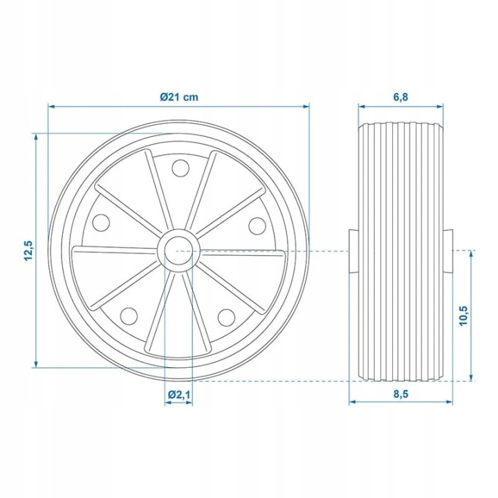 KOLKO KOLO MANOEUVRABLE SUPPORTS 220X70 PLASTIQUE CAOUTCHOUC