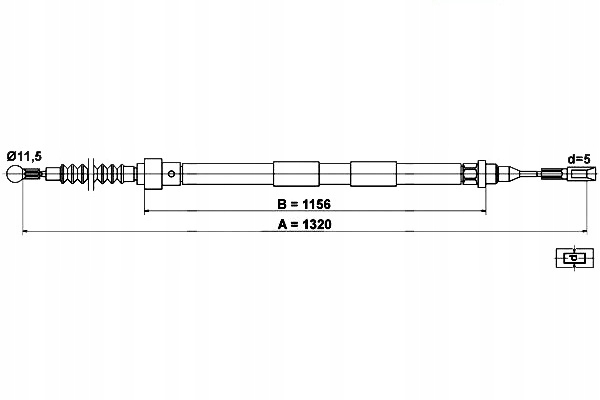 CÂBLE HAM.VW SHARAN 97- ATE 24.3727-3404.2 CIEGLO, FREIN STATIONNEMENT