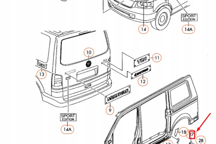 VW TRANSPORTER T5 GAUCHE INFÉRIEURE MOULURE MONTANTS B NEUF ORIGINALE 7H0853289F