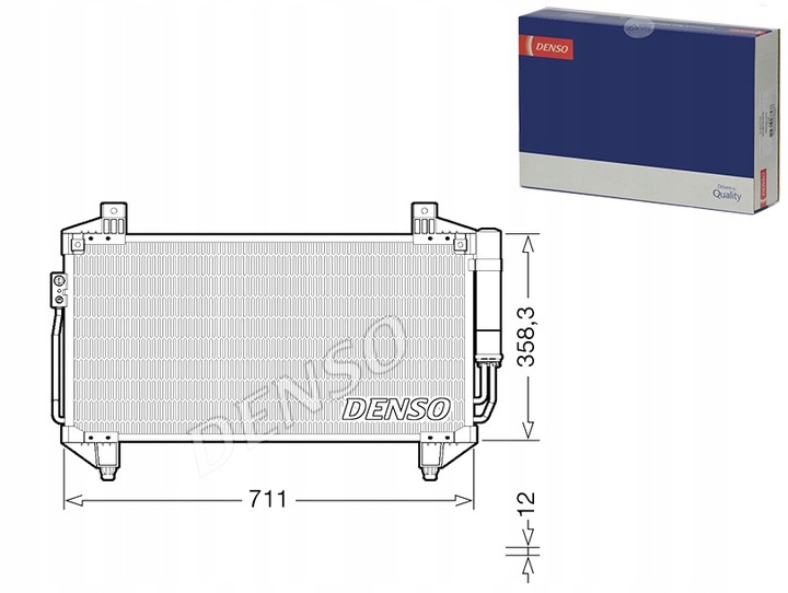 CONDENSADOR DE ACONDICIONADOR CON OSUSZACZEM MITSUBISHI DENSO 