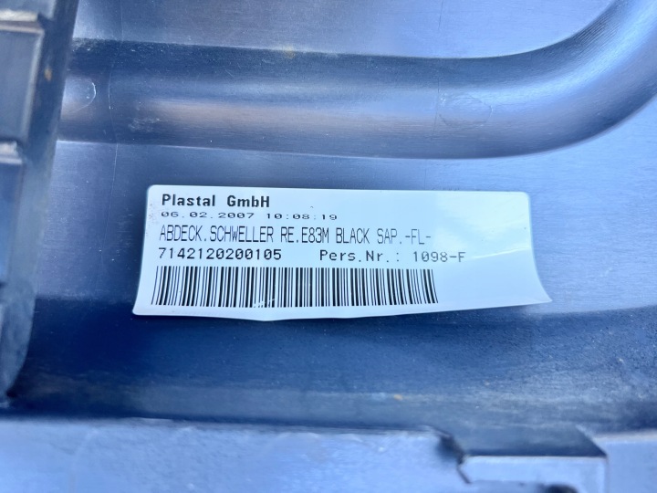 BMW X3 E83 MOULURE REVÊTEMENT SEUIL NOIR SAPPHIRE 475 KIT DROIT 3414422