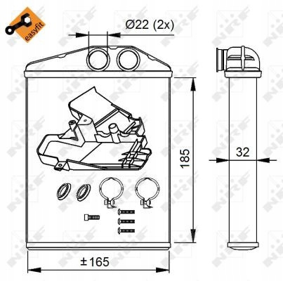 WYMIENNIK CIEPLA INTERIOR POJAZDU NRF 54275 