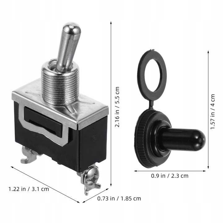 5PCS DURABLE TOGGLE SWITCH WATERPROOF WITH SECURE SCREW TERMINALS