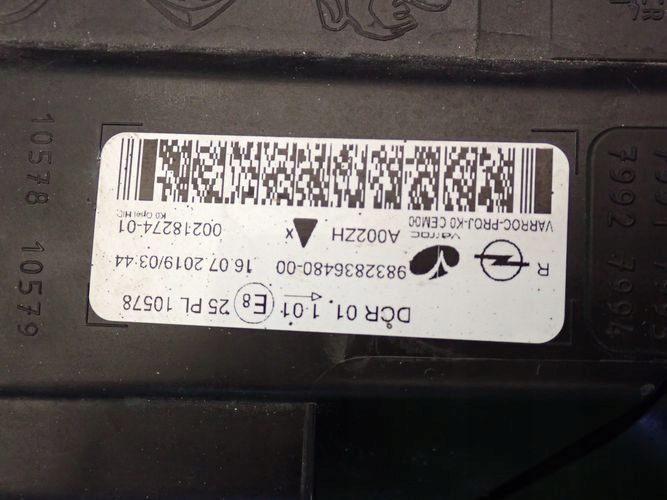 VIVARO C ZAFIRA D XÉNON 16- PROJECTEUR DROIT PHARE DROITE 9832836480-00