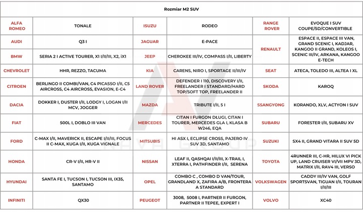 FORRO AL AUTO M2 SUV CLASSIC 