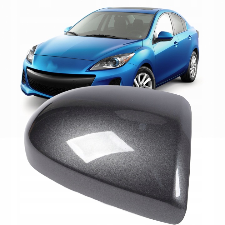 MAZDA 3 20010–2013 REVÊTEMENTS CARCASSES MIROIRS GRIS DANS PRAWO