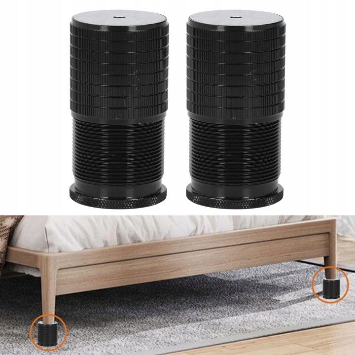 NOGA STOP ALUMINIUM CHÂSSIS VERS STOLIKA AVEC RÉGLAGE NOIR 43-75 MM 2PCS